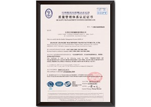 蓝狮 质量管理体系认证证书
